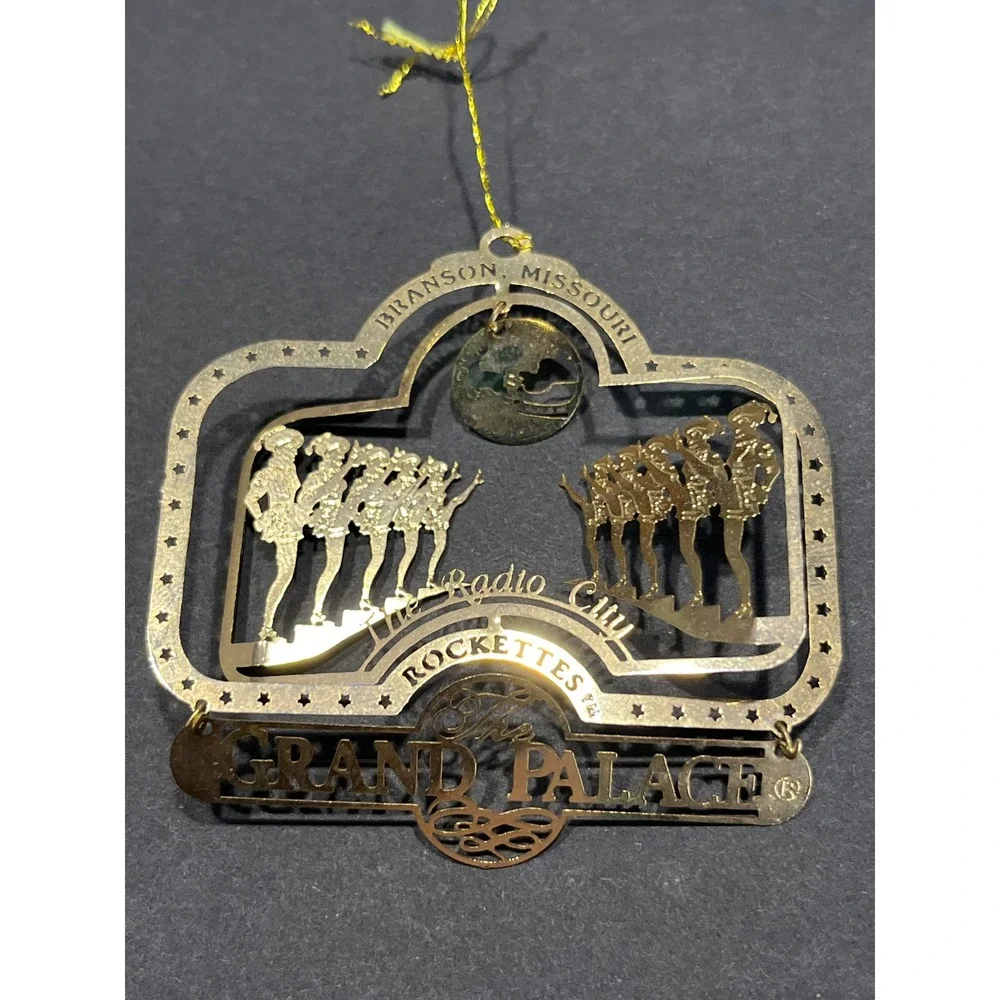 Radio City Rockettes The Grand Palace Branson Missouri Brass Ornament 3D Gold